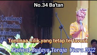 BaTanTetap IdolaSastra TorajaGoraquot maliFestival Budaya Toraja Utara 2022 [upl. by Aluin]