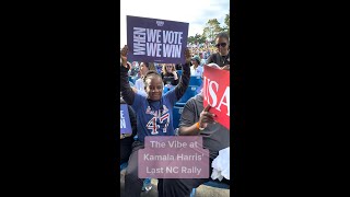 The Vibe at Kamala Harriss Last NC Rally [upl. by Atirihs]