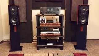 Yamaha AS1100 Aune X8 majic dac Demo with Polk Audio 703s 😆demo at 320 [upl. by Ttsepmet474]