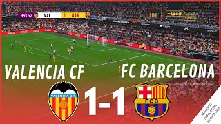 Valencia CF vs FC Barcelona 11 HIGHLIGHTS • Simulación amp Recreación de Video Juego [upl. by Seidler]