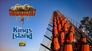 2022 Diamondback Roller Coaster On Ride 4K POV Kings Island [upl. by Notsreik991]