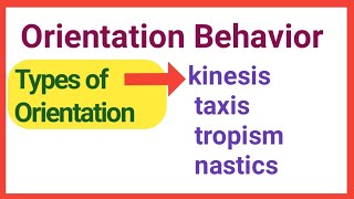 orientation behaviortaxiskinesistropismnasticstype of innate behaviororientation [upl. by Priebe]