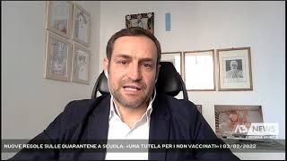 NUOVE REGOLE SULLE QUARANTENE A SCUOLA «UNA TUTELA PER I NON VACCINATI»  03022022 [upl. by Lorene]