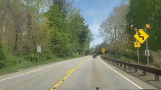 Connecticut Route 4 in Harwinton  East Coast Travelers Driving Videos [upl. by Rickert]