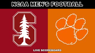 Stanford Cardinal vs Clemson Tigers  NCAA Mens Football Live Scoreboard [upl. by Atirahc261]