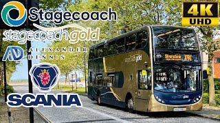 Stagecoach Gold Midlands X91 Milton Keynes to Silverstone amp Towcester ADL Enviro400 Scania N230UD [upl. by Gaelan]