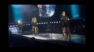 Madonna falls off chair and laughs during open your heart in Seattle Celebration Tour madonna [upl. by Amolap]