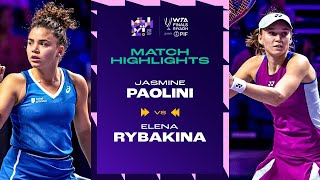 Jasmine Paolini vs Elena Rybakina  2024 WTA Finals Riyadh Group Stage  Match Highlights [upl. by Nillok]