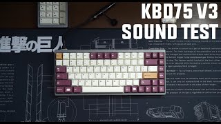 KBD75 V3 Sound Test [upl. by Antonina2]