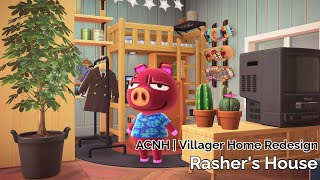 ACNH  Villager Home Redesign  Rashers House [upl. by Laith]