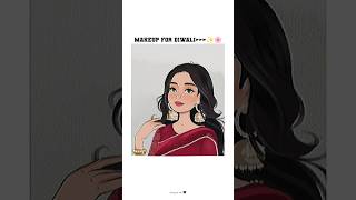 Aesthetic simple makeup for diwali✨💗 shorts diwali makeup song love ytshorts attractivelook [upl. by Eigna372]