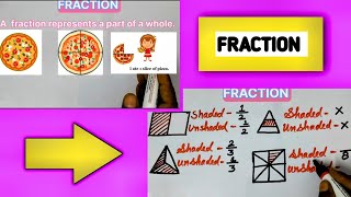 What is a fractionHow to write a fractionMaths GyanBy Pooja mam [upl. by Pelagias]