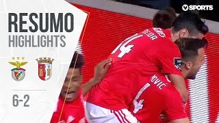 Highlights  Resumo Benfica 62 Braga Liga 1819 14 [upl. by Milly]