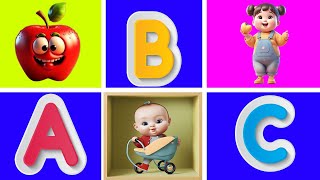 ABC Song  A for Apple  Alphabet Song  Nursery rhymes  ABC kids Song [upl. by Putnem837]