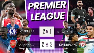 Arsenal y Liverpool empataron West Ham le ganó al United Chelsea Ganó en casaTottenham perdió [upl. by Eirek240]