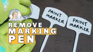 How To Remove Permanent Marker from Plastic Plant Tags [upl. by Natsirhc]