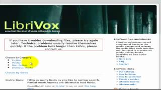 Welcome to LibriVox Finding Audiobooks N Stuff Iin Our Librivox Catalogmp4 [upl. by Behl574]