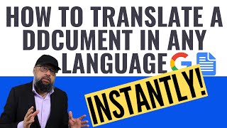 How to Translate a Document in Any language using Google Docs [upl. by Krefetz]