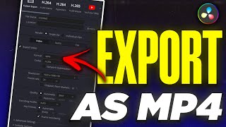 How to Export Videos as MP4 in DaVinci Resolve 18  2024 [upl. by Netti]