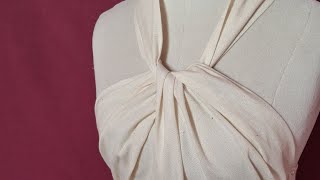 How To Do Halter Neck Top Drape Draping Class Day 2 [upl. by Henrie]