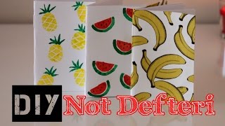 Meyve Baskılı Not Defteri  KENDİN YAP  DIY Summer Notebook [upl. by Mcnally740]