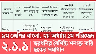 নবম শ্রেণির বাংলা ২য় অধ্যায় ১ম পরিচ্ছেদ  Class 9 Bangla Chapter 2 Page 18  স্বরধ্বনির বৈশিষ্ট্য [upl. by Naic738]