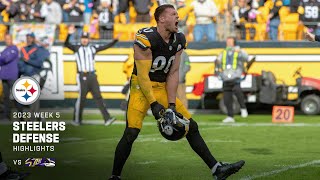 HIGHLIGHTS Steelers best defensive amp special teams plays vs Ravens in Week 5  Pittsburgh Steelers [upl. by Marquardt]