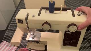 Einfädeln und aufspulen pfaff Hobby 741 Nähmaschine sewing machine nähmaschine sewingmachine [upl. by Acinnej]