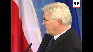 Polish FM Sikorski in talks with counterpart Steinmeier [upl. by Ahsienet]