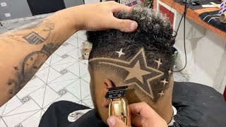 Como fazer uma ESTRELA no cabelo masculino😱 [upl. by Renate]