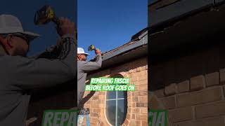 Fascia and soffit repair roofing shorts shortsvideo [upl. by Naujad]