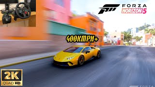 640HP LAMBORGHINI HURACAN DRIVING ON HIGHWAY AND IN CITY  TOP SPEED  FORZA HORIZON 5 GAMEPLAY [upl. by Wendt501]