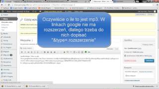 Jak na blogu Wordpress odtwarzać muzykę bezpośrednio z dysku Google [upl. by Htaek]