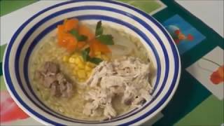 RECEITA SOPA CANJA DE GALINHA COM LEGUMES  canal chantilly com chocolate [upl. by Euqinemod]