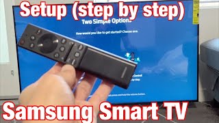 Samsung Smart TV How to Setup step by step UHD AU8000 Series [upl. by Hicks]