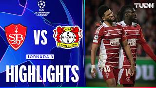 HIGHLIGHTS  Stade Brestois vs Bayer Leverkusen  UEFA Champions League 2425  TUDN [upl. by Chatwin]