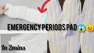 HOW TO MAKE A DIY EMERGENCY PADHOW TO MAKE EMERGENCY PAD Sanitary Napkin under 2 Rs  Easy No Sew [upl. by Atteirneh]