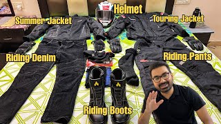 All My Riding Gears In Detail  How You can Choose Best and Budget Riding Gears  deepranjansachan [upl. by Lehcir]