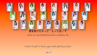 Sakamichi AKB 坂道AKB  Hatsukoi door 初恋ドア Kan Rom Eng Color Coded Lyrics [upl. by Oirasan86]