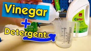 Mixing Laundry Detergent and Vinegar for Extra Clean Clothes [upl. by Yragerg]