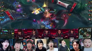 T1 vs KT 구마유시 quot미움받을 용기quot 오프더레코드 스트리머 반응 총모음  0824  우리은행 2024 LCK 서머 플레이오프 1라운드 [upl. by Aun850]