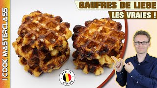 ✅ LES VÉRITABLES GAUFRES DE LIÈGE 🇧🇪 La meilleure recette de ces gaufres belges  liégeoises [upl. by Aleb233]