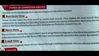 Sub computer  Types of computer viruses  Boot Sector virus  Macro  Email  Polymorphic Virus [upl. by Emmye]