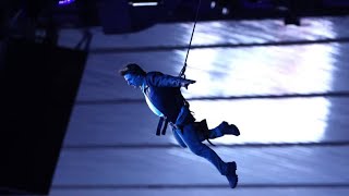 Tom Cruise performs at Olympics Closing Ceremony Paris 2024 by jumping down Stade de France [upl. by Seften775]