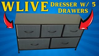 HOW TO ASSEMBLE the WLIVE Dresser for Bedroom with 5 Drawers and REVIEW [upl. by Ajnin672]