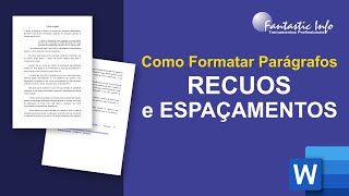 Como Formatar Recuos e Espaçamentos no Word [upl. by Isnyl]