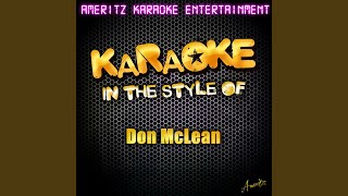 Castles in the Air In the Style of Don Mclean Karaoke Version [upl. by Sainana]