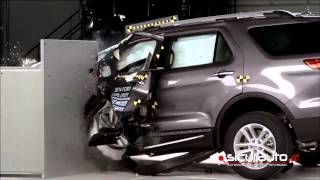 Crash test IIHS Small overlap  Ford Explorer [upl. by Craggie612]