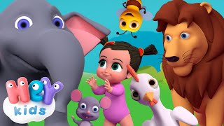 Sons des animaux pour enfants  Chanson sur les animaux pour bébé  HeyKids en Français [upl. by Nahrut13]