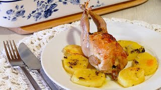 Codornices al Horno con Patatas Un asado al horno muy fácil y riquísimo 😋 [upl. by Riegel]